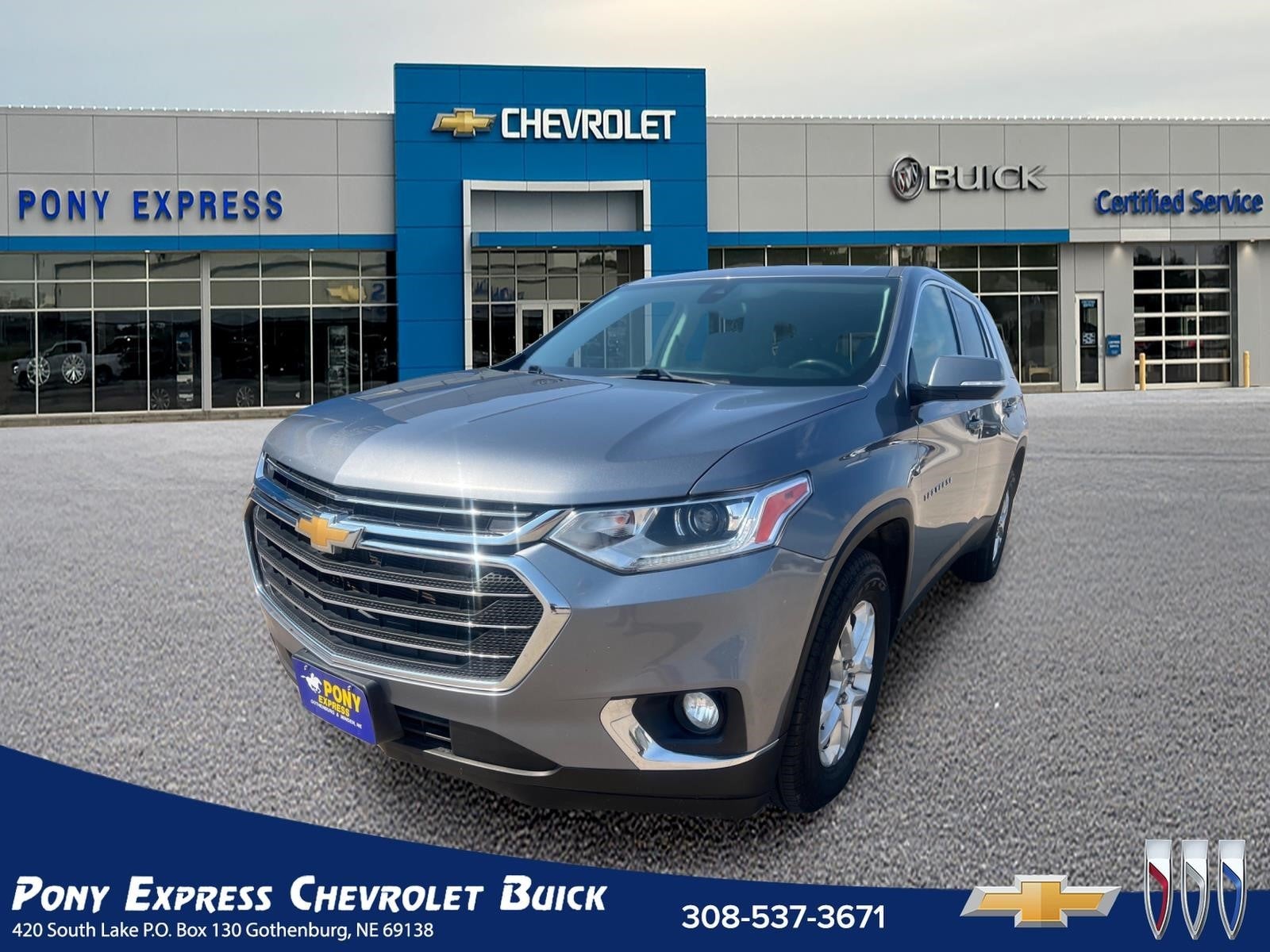 Used 2020 Chevrolet Traverse 1LT with VIN 1GNEVGKW9LJ243944 for sale in Gothenburg, NE