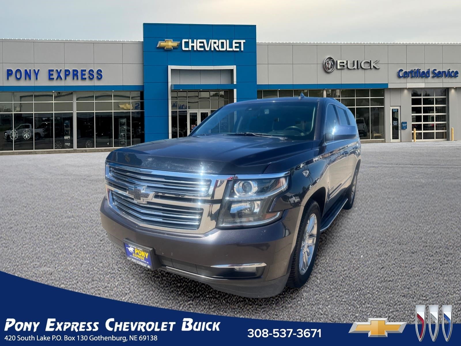 Used 2015 Chevrolet Tahoe LTZ with VIN 1GNSKCKC5FR248252 for sale in Gothenburg, NE